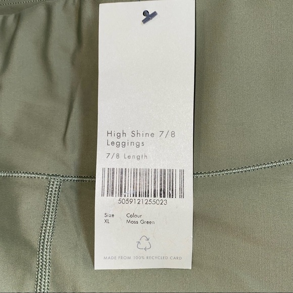 NEW Sweaty Betty London High Shine Sculpt 7/8 Moss Green Leggings Size XL NWT - Picture 8 of 9